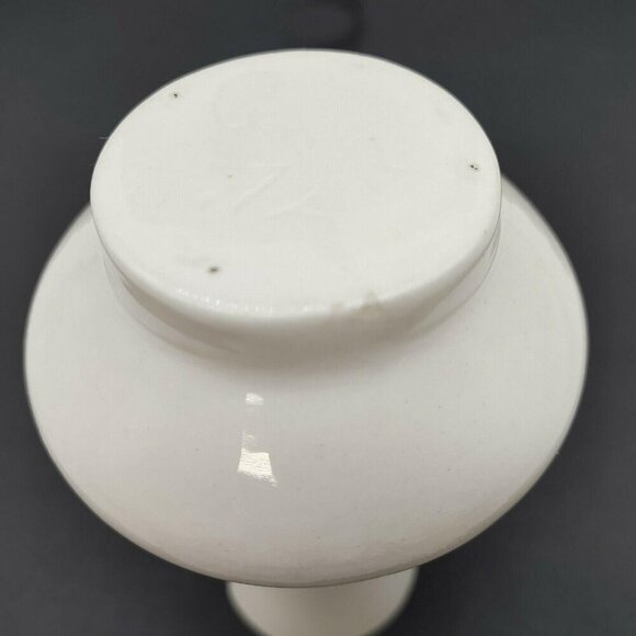 Ceramic Vase With Blue Floral Design & Turquoise Interior Marked Anna 1972 VTG - Picture 8 of 9